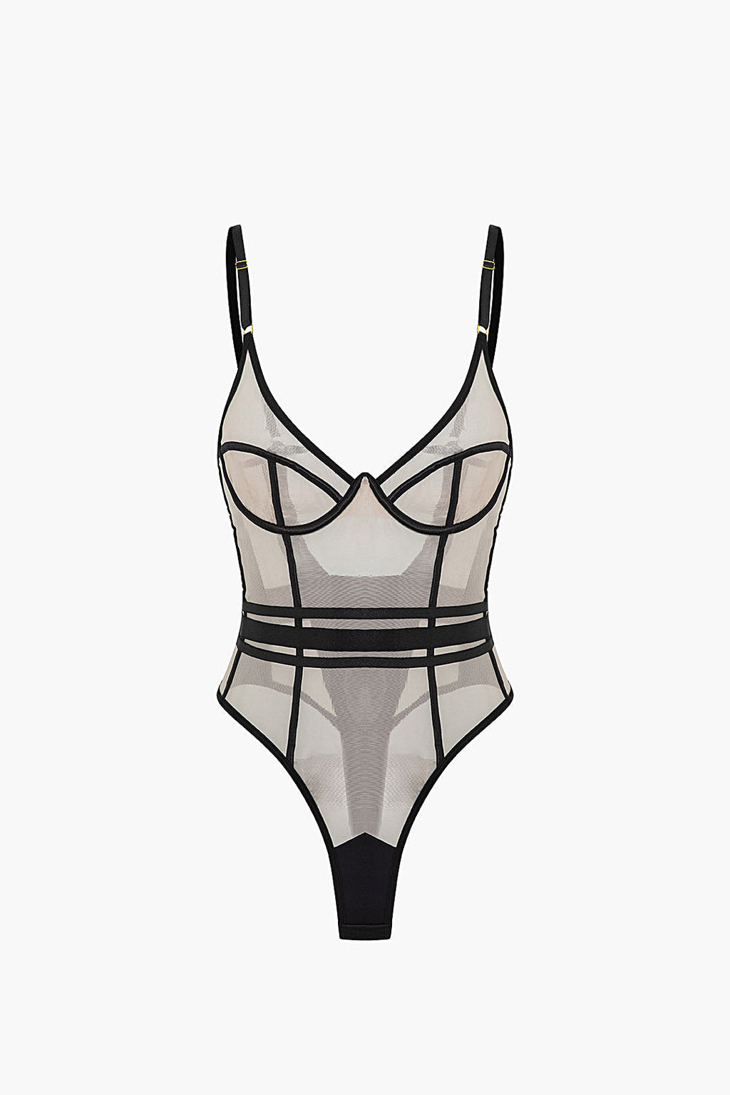 Κορμάκι Με Πλέξη Και Αμάνικο, Διάφανο, Πίσω Μέρος