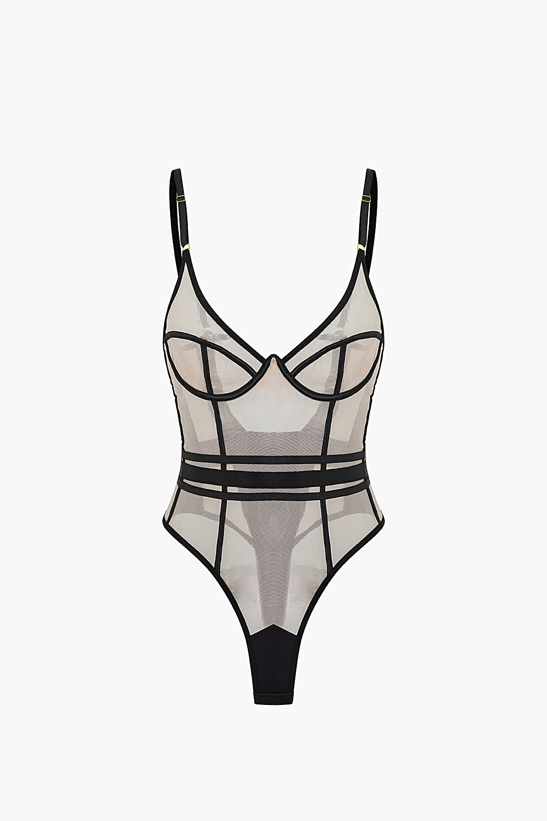 Κορμάκι Με Πλέξη Και Αμάνικο, Διάφανο, Πίσω Μέρος