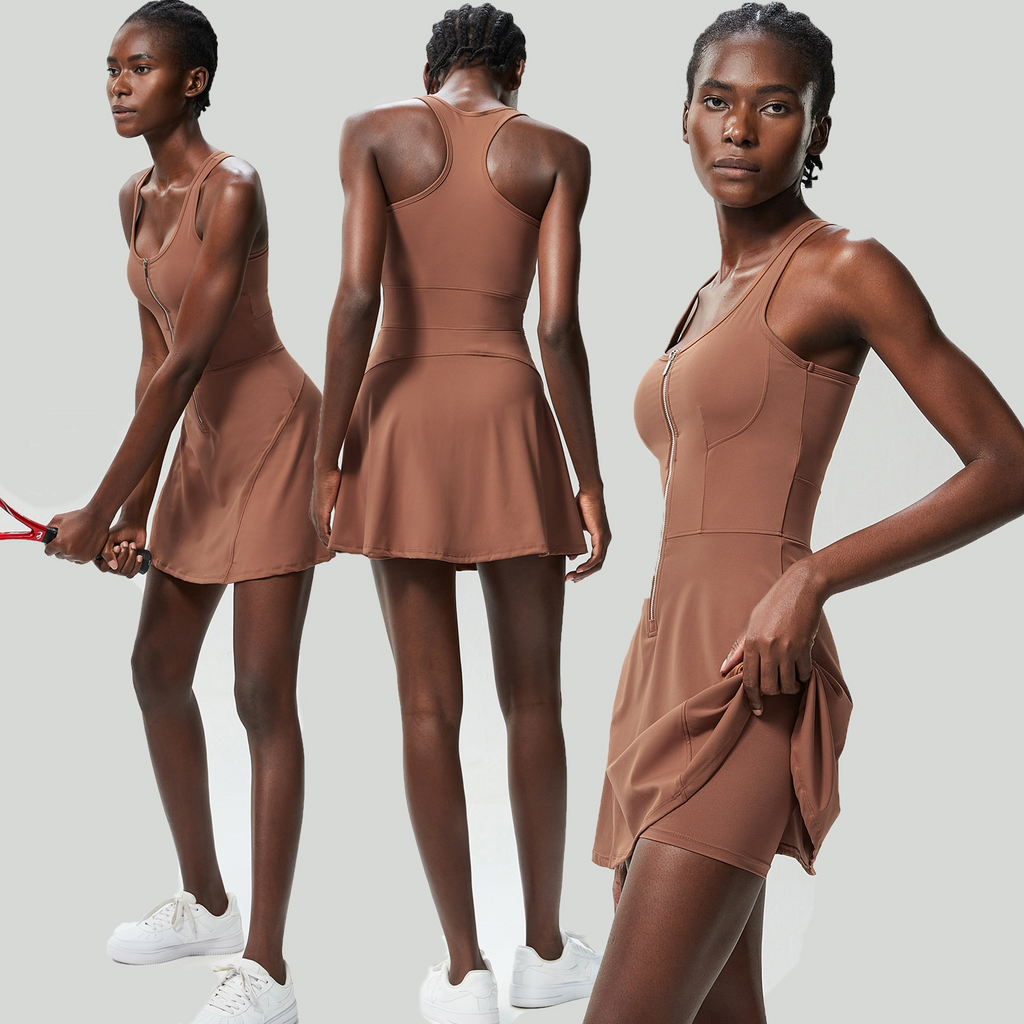 Αθλητικό Φόρεμα Με Φερμουάρ Στο Μπροστινό Μέρος