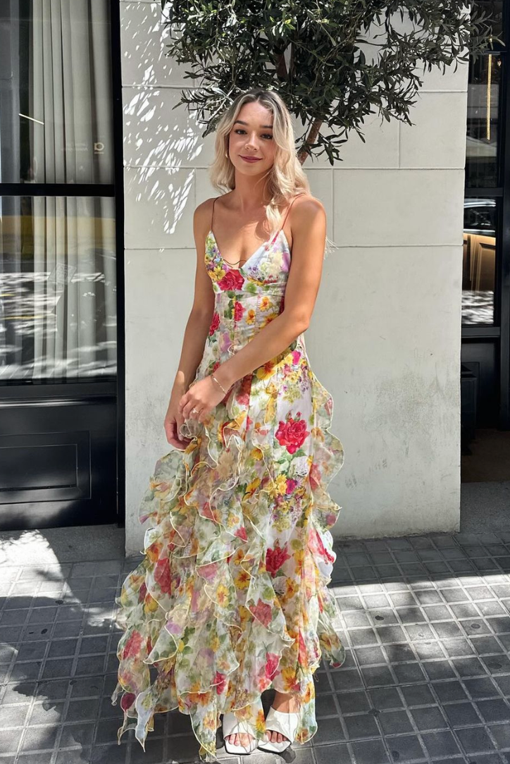 Φόρεμα Μάξι Με Βολάν Saskia