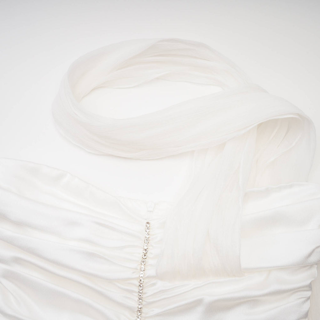 Μίνι Φόρεμα Sigrid Με Λευκή Δαντέλα