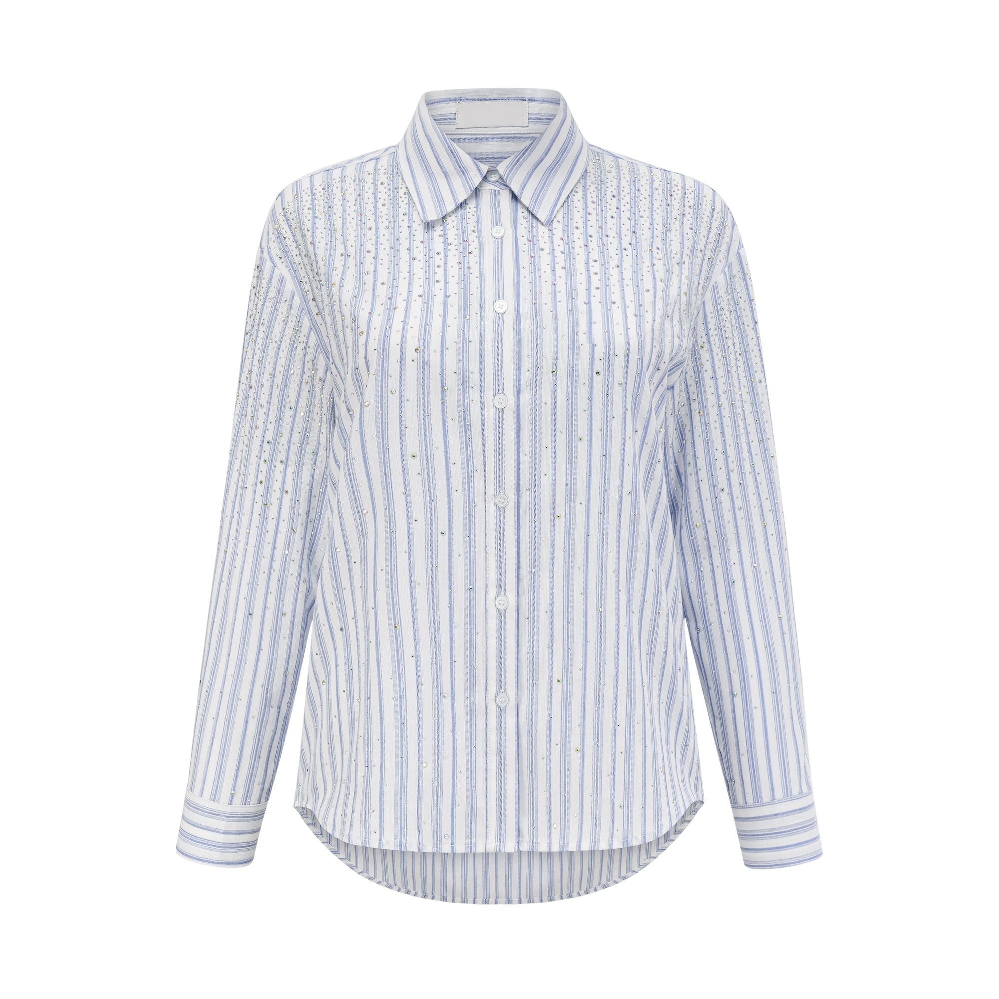 Πουκάμισο Vivien Με Κέντημα Και Σχέδιο Σε Λεπτές Ρίγες