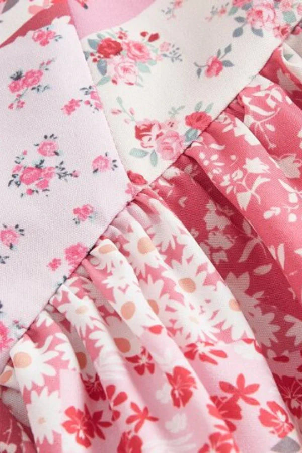 Μίνι Φόρεμα Με Στρώσεις Και Φλοράλ Σχέδια Blossomia ®