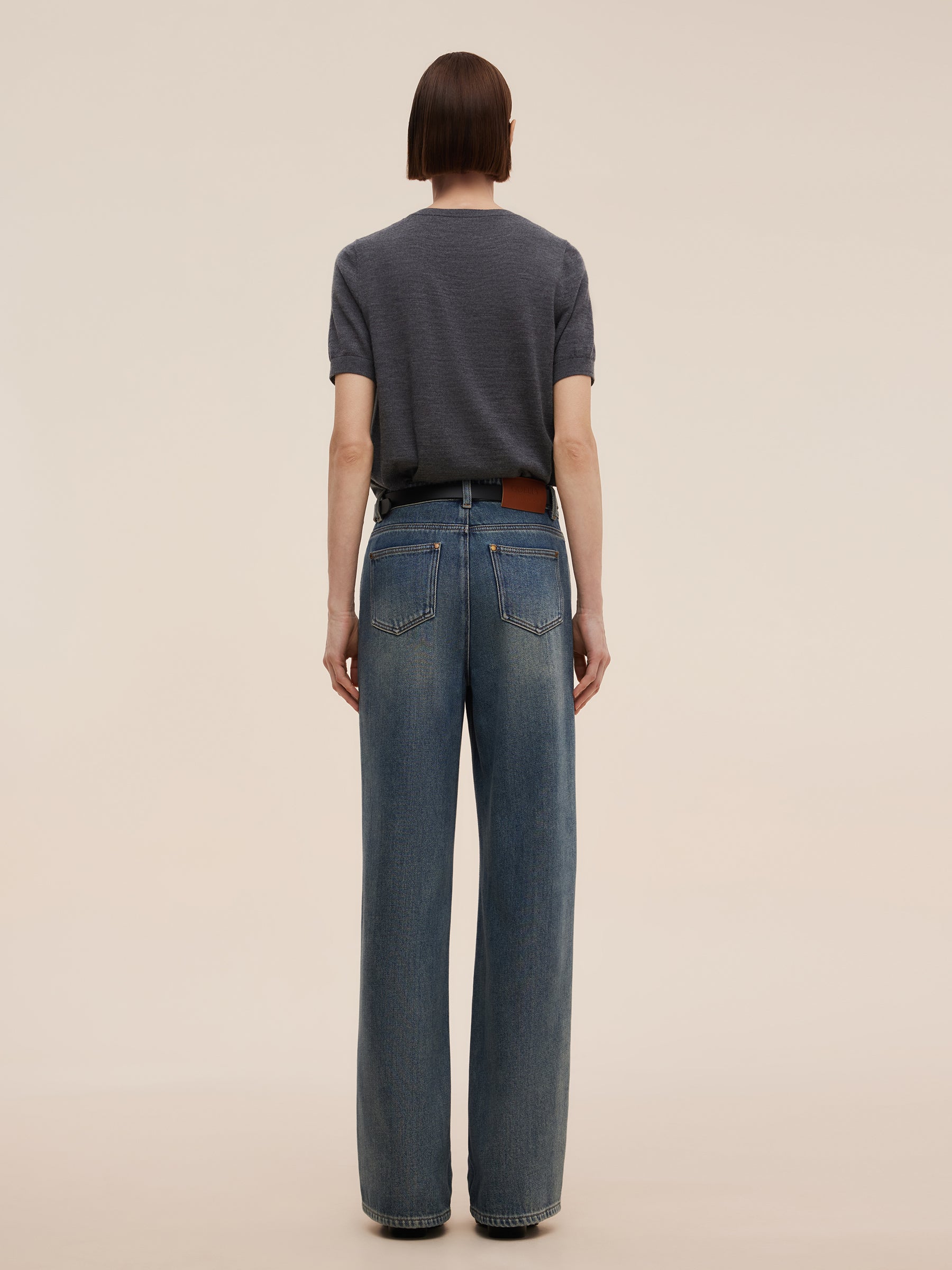 Γυναικείο Τζιν Με Ίσια Γραμμή Από Βαμβάκι