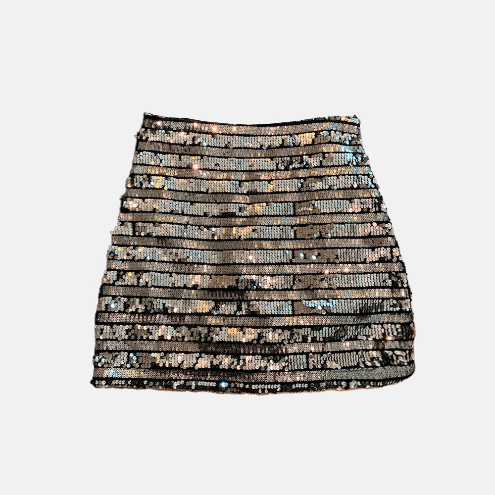 Μίνι Φούστα Με Ριγέ Και Πούλιες Fran