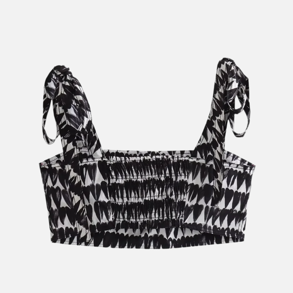 Σετ Μπλούζας Και Φούστας Με Στάμπα