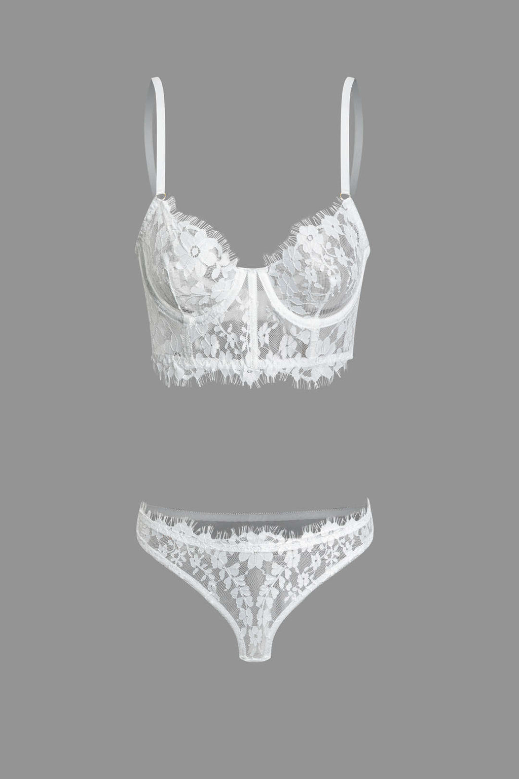 Σετ Τοπ Και Εσωρούχων Με Δαντέλα Και Μπουστάκι