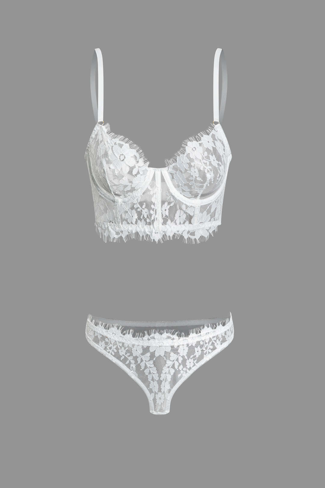 Σετ Τοπ Και Εσωρούχων Με Δαντέλα Και Μπουστάκι