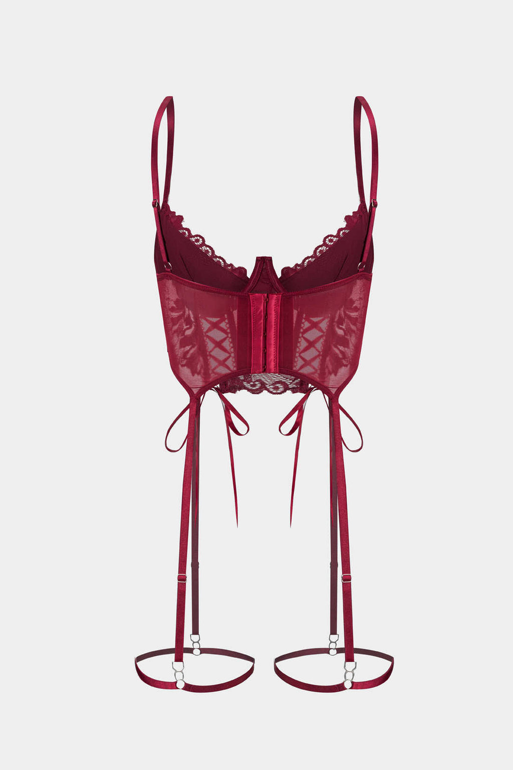 Σετ Εσώρουχων Με Δαντέλα Και Σταυρωτή Δαντέλα, Χωρίς Πλάτη