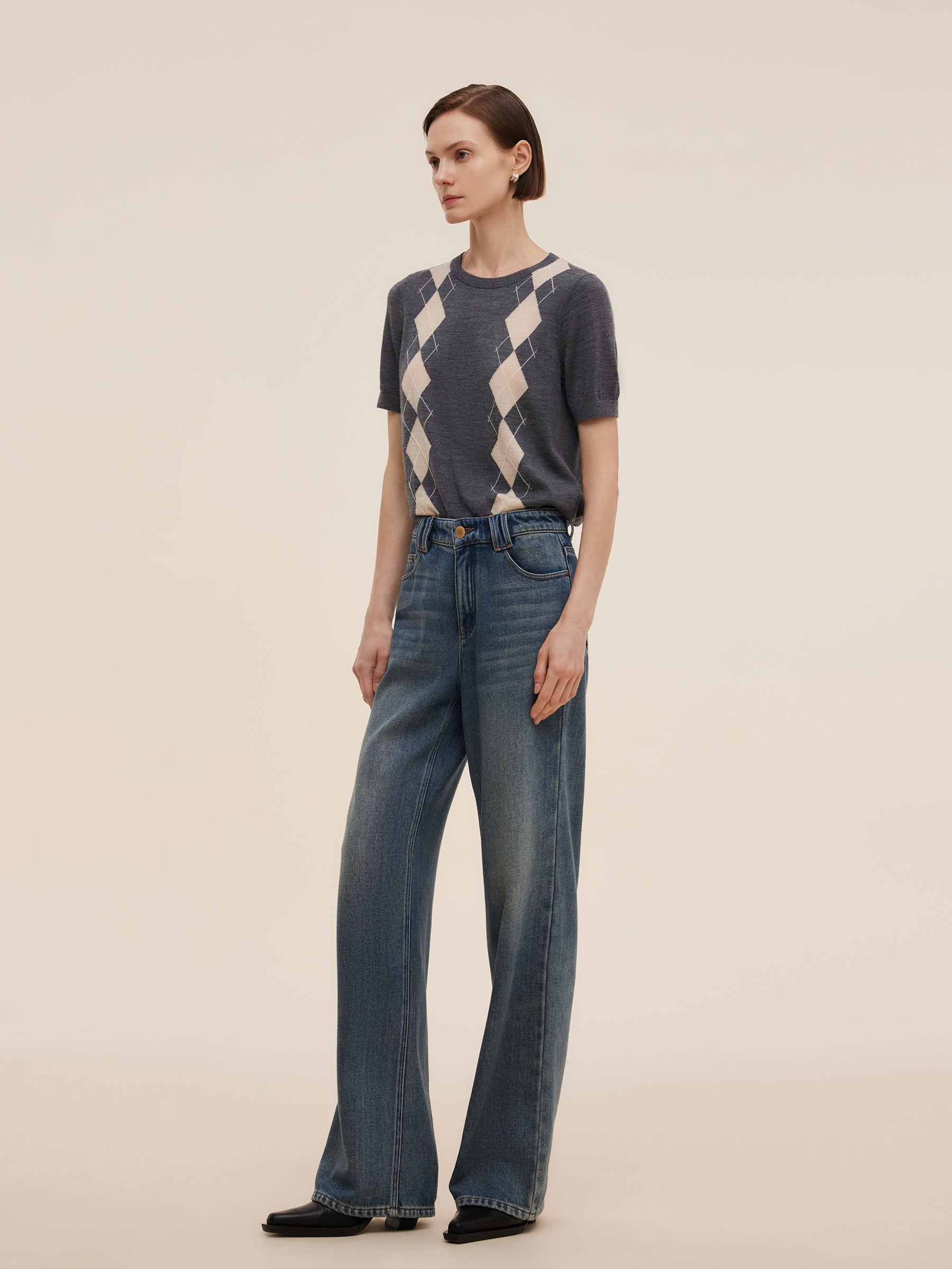 Γυναικείο Πλεκτό Τοπ Με Μάλλινο Σχέδιο