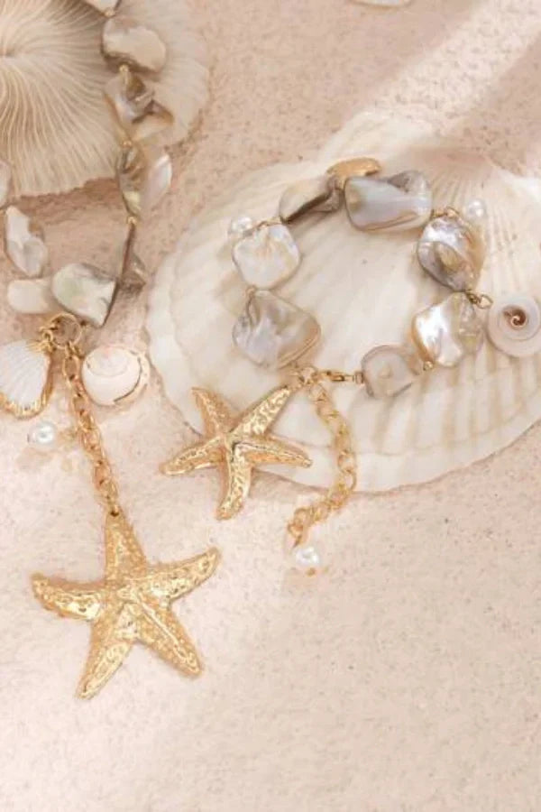 Σετ Κολιέ Και Βραχιόλι Με Κοχύλια Tatiana