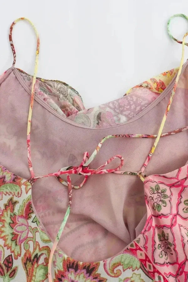 Φόρεμα Rosaline Patchwork Slip Dress