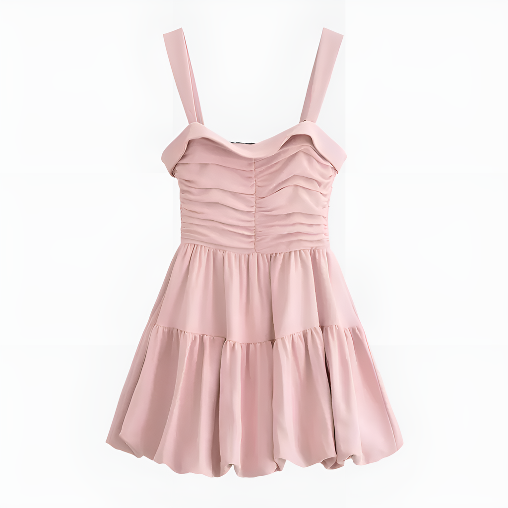 Μίνι Φόρεμα Με Φανταχτερή Λεπτομέρεια Από Ντραπέ