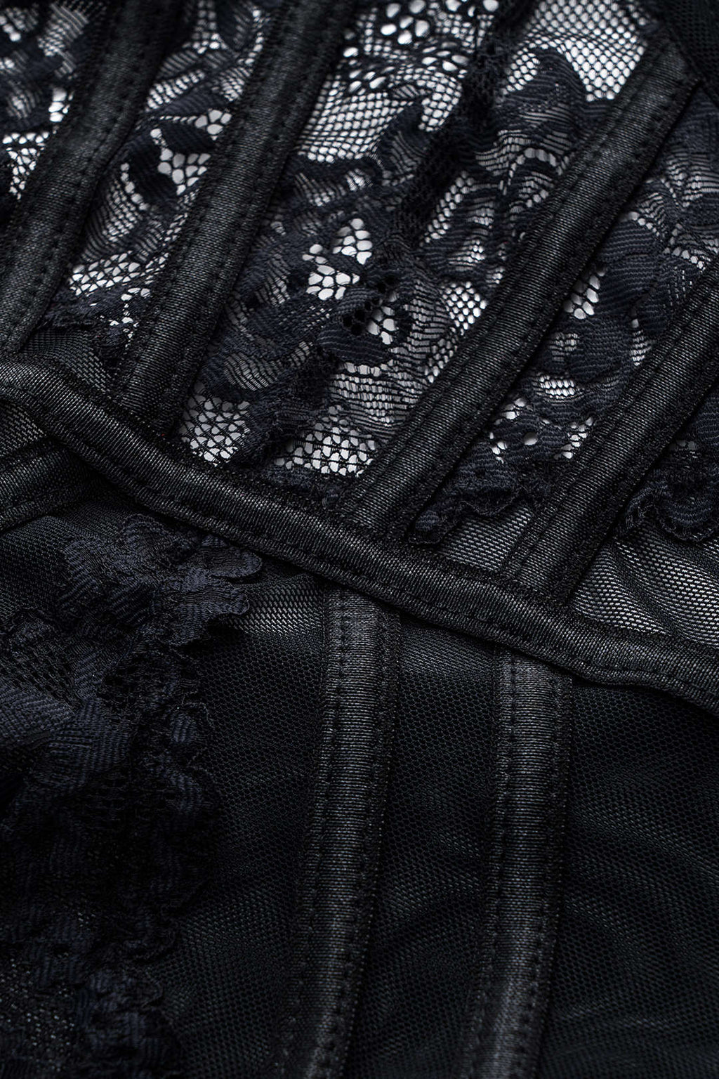 Κορμάκι-Κορσέ Από Τούλι Και Δαντέλα