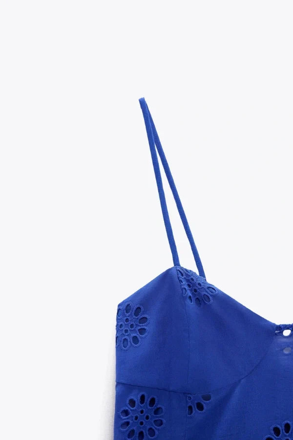 Μίνι Φόρεμα Με Τρουκς Και Γαλάζια Γραμμή