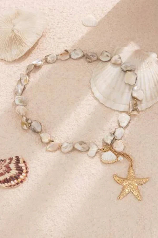 Σετ Κολιέ Και Βραχιόλι Με Κοχύλια Tatiana