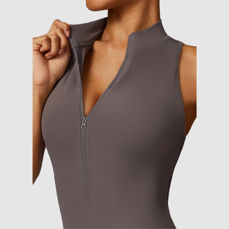 Αμάνικο Κορμάκι Με Ψηλό Ντεκολτέ