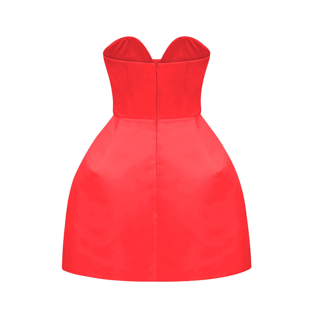 Μίνι Φόρεμα Laure Με Λευκό Μπουστάκι Και Έξω Τους Ώμους