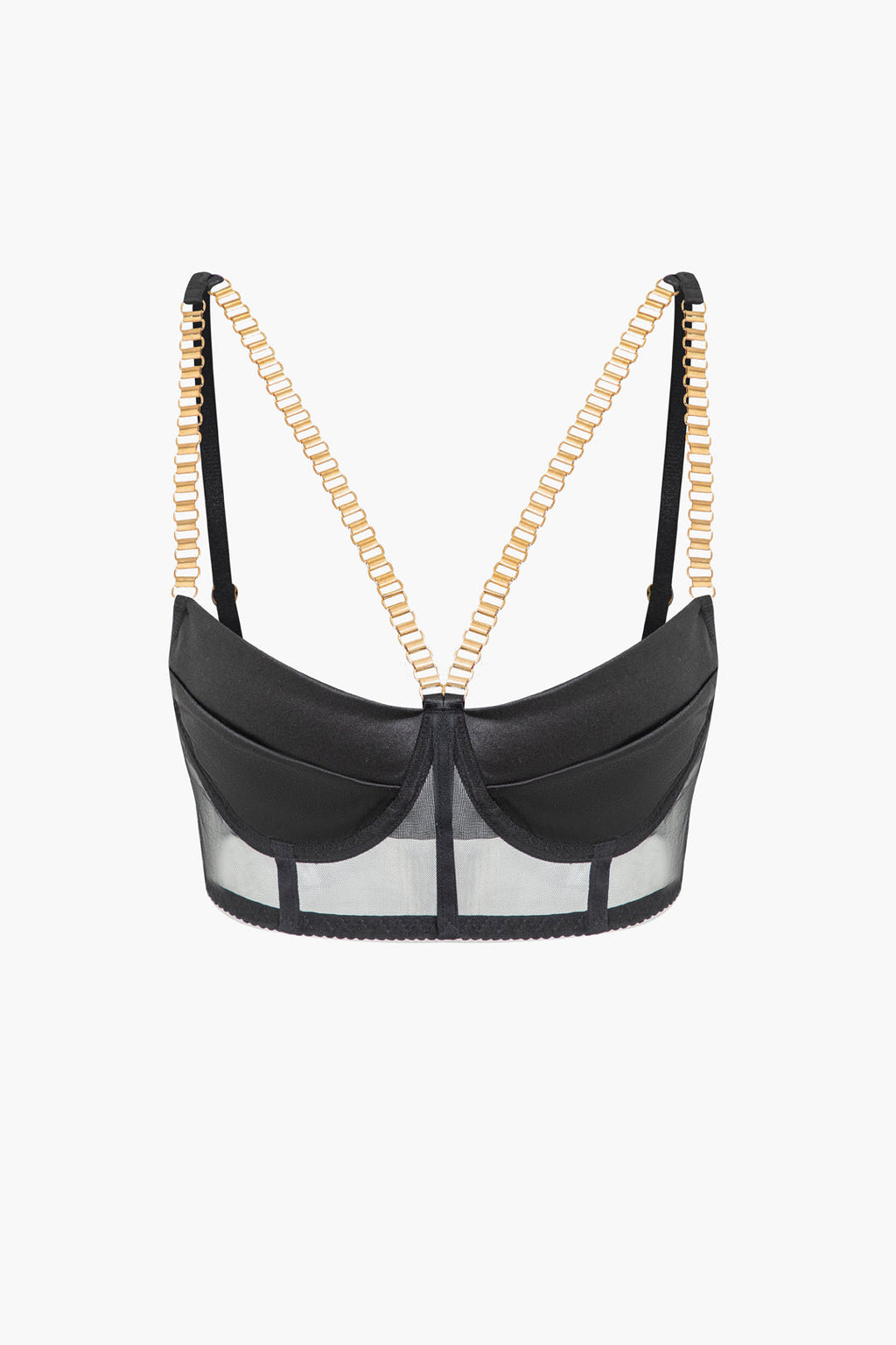 Σετ Εσώρουχων Με Κρεμαστό Μπουστάκι Και Αλυσίδα, Σε Αντίθεση Με Διχτυωτό Υλικό