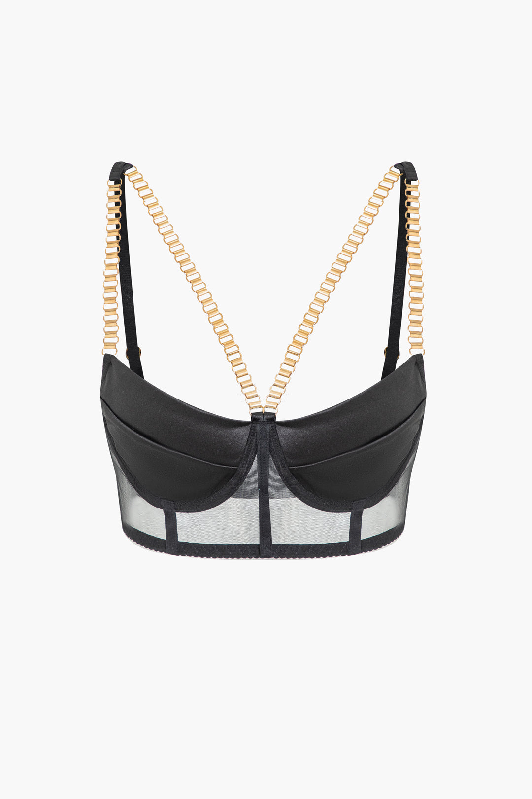 Σετ Εσώρουχων Με Κρεμαστό Μπουστάκι Και Αλυσίδα, Σε Αντίθεση Με Διχτυωτό Υλικό