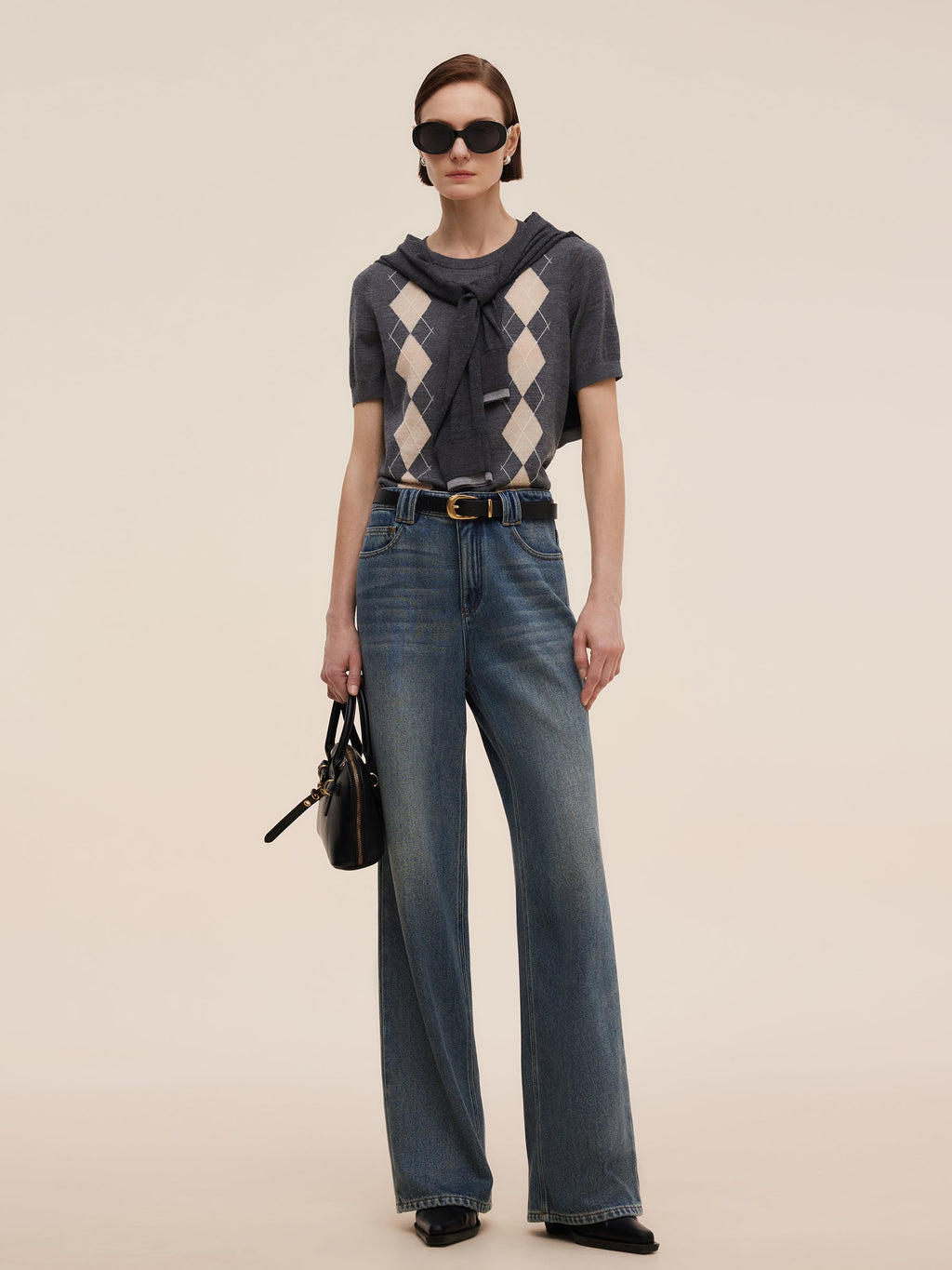 Γυναικείο Πλεκτό Τοπ Με Μάλλινο Σχέδιο