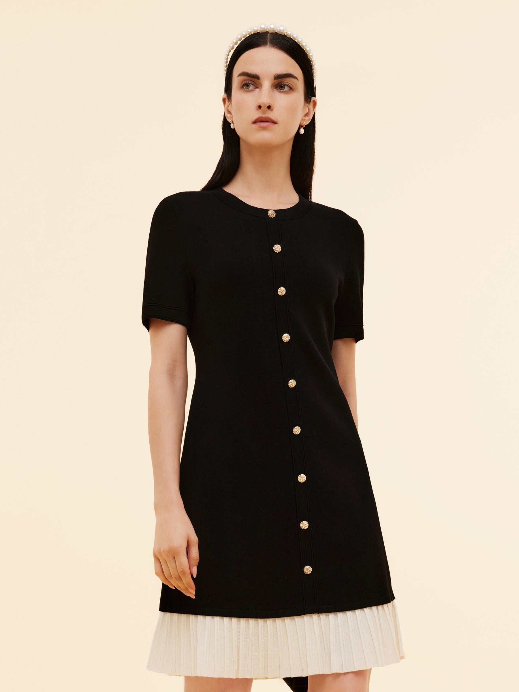 Γυναικείο Μίνι Φόρεμα Από Πλεκτό Ύφασμα Block