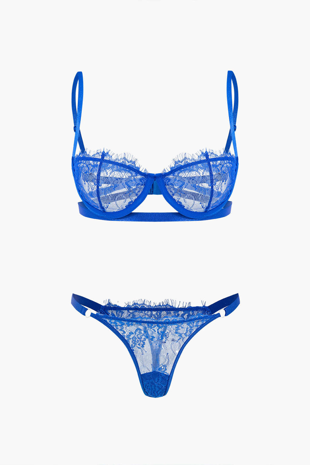 Σετ Εσώρουχων Με Δαντέλα Και Μπλούζα Από Δαντέλα