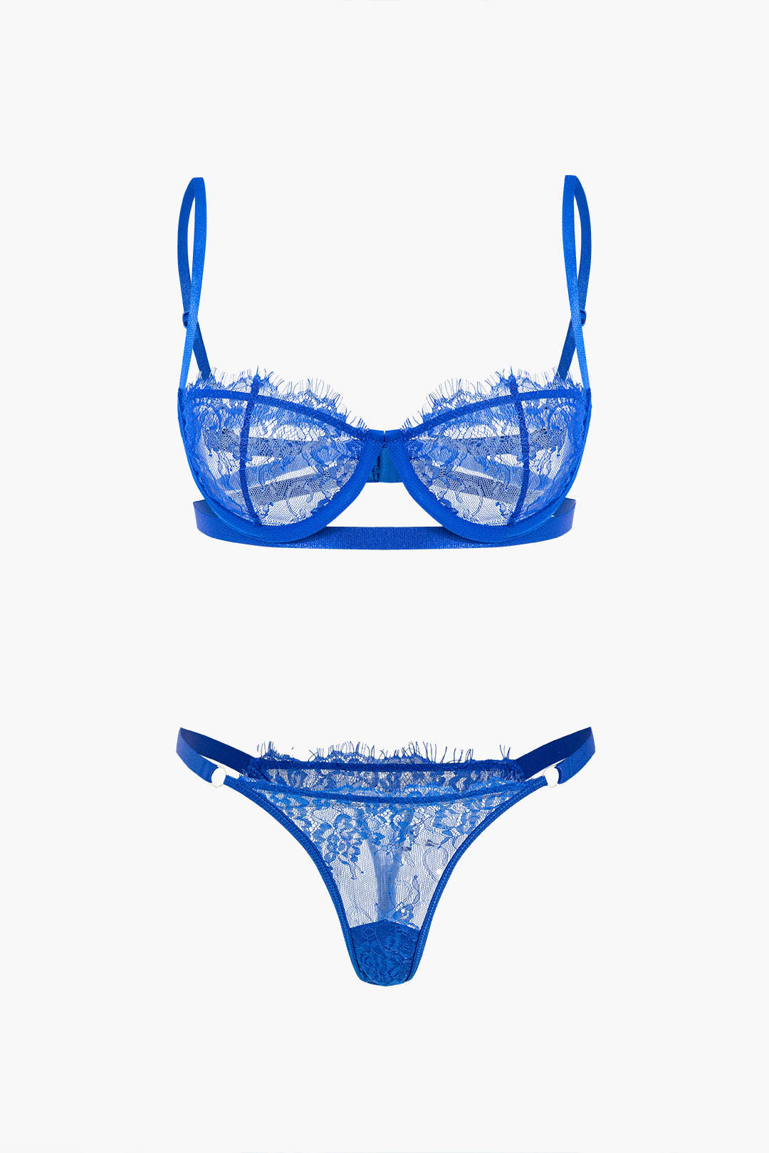 Σετ Εσώρουχων Με Δαντέλα Και Μπλούζα Από Δαντέλα