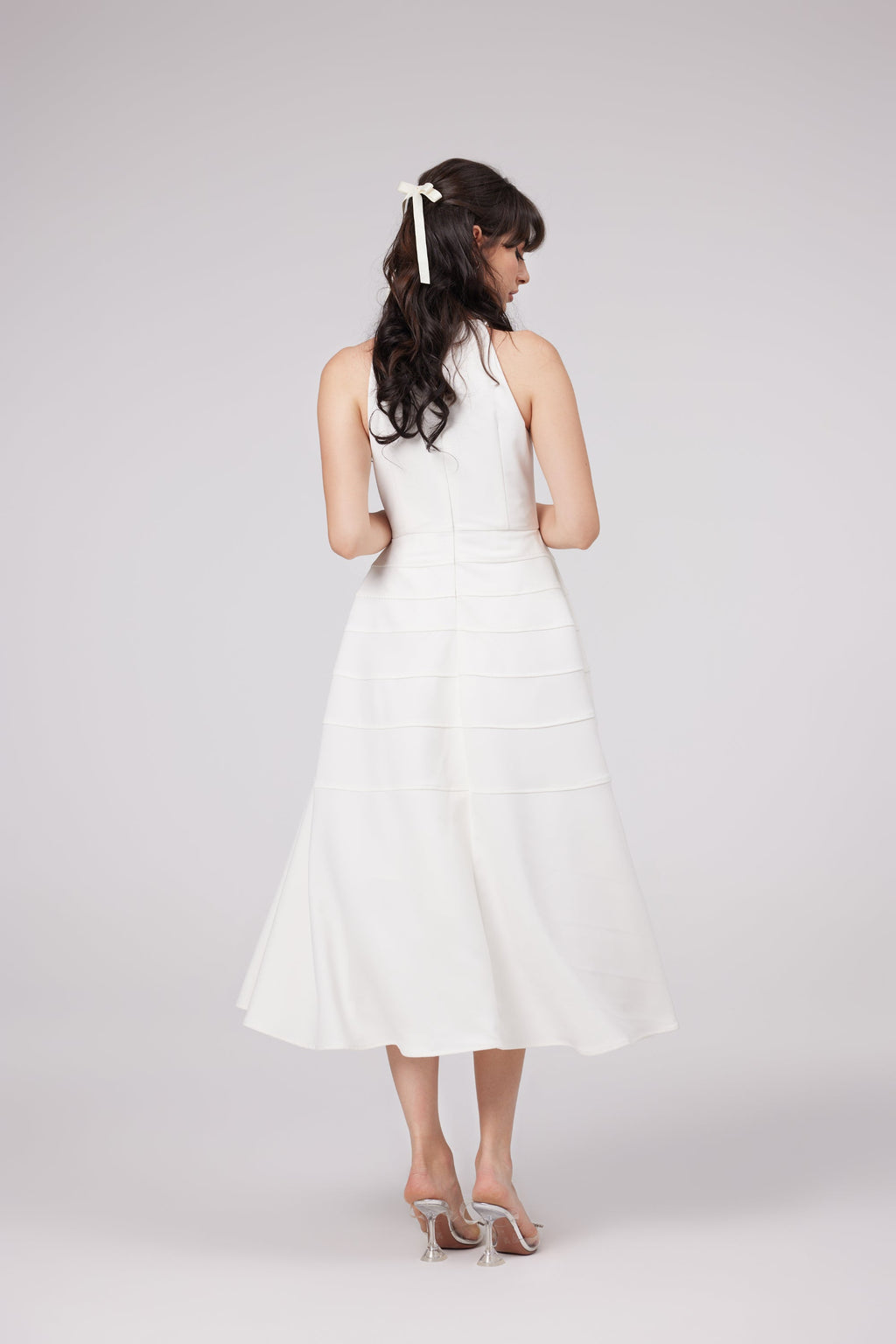 Φόρεμα Μίντι Inès Με Λευκό Κρύσταλλο Και Διακόσμηση