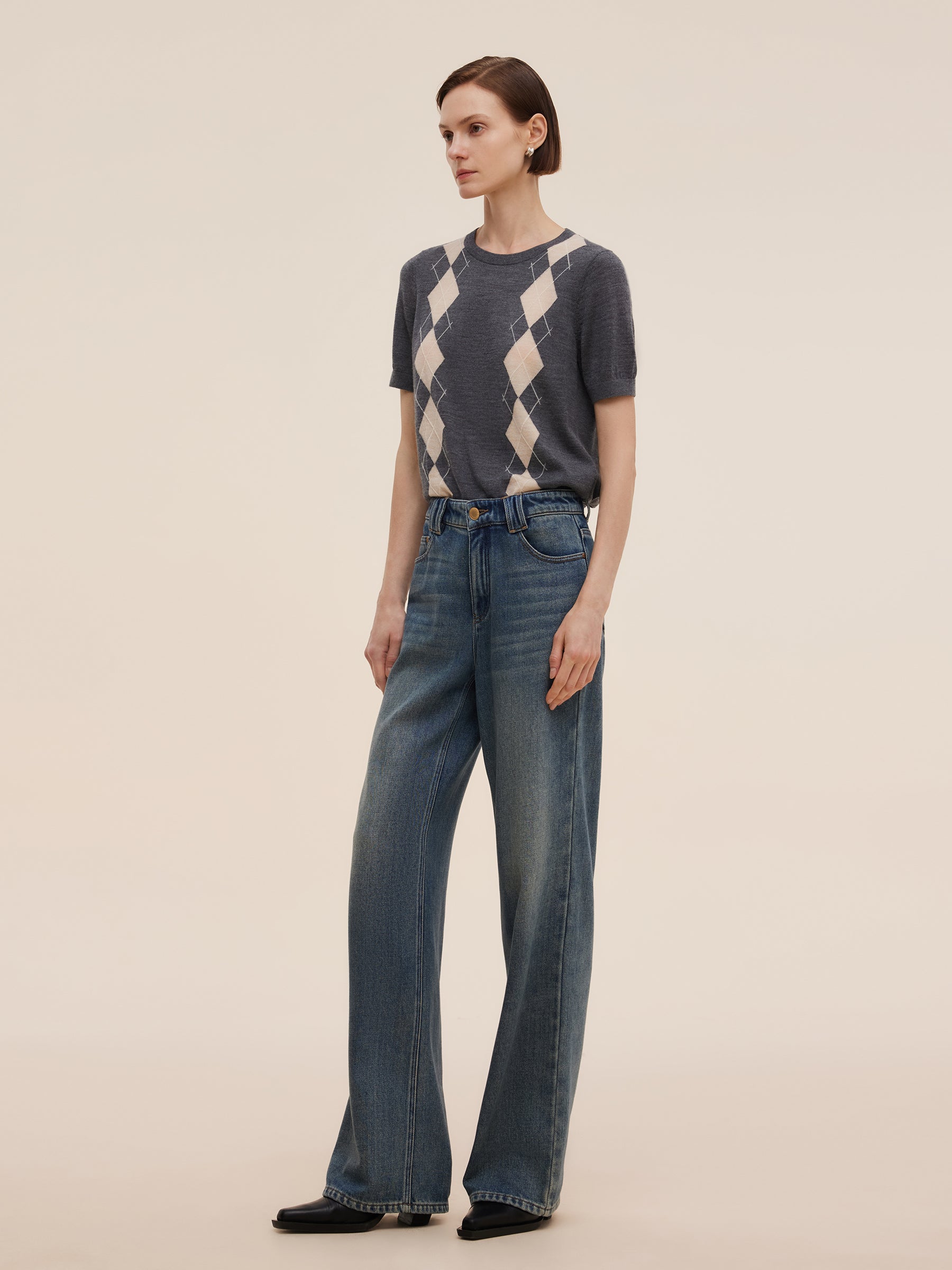 Γυναικείο Τζιν Με Ίσια Γραμμή Από Βαμβάκι