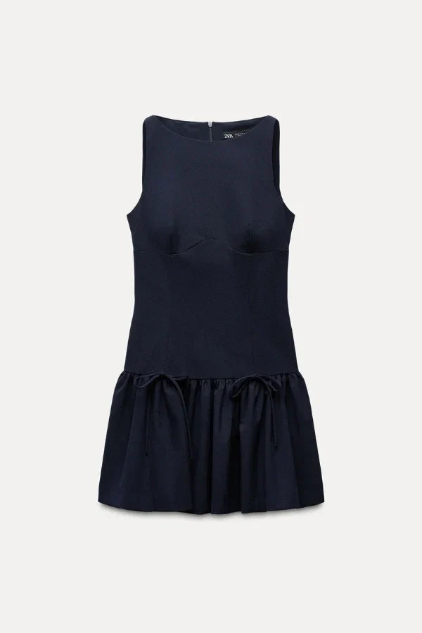 Μίνι Φόρεμα Με Βολάν Και Φιόγκο Florence Με Φιόγκο Και Βολάν