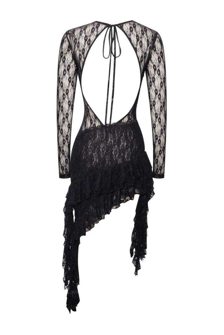 Violla Dantel Mini Elbise - Riosso