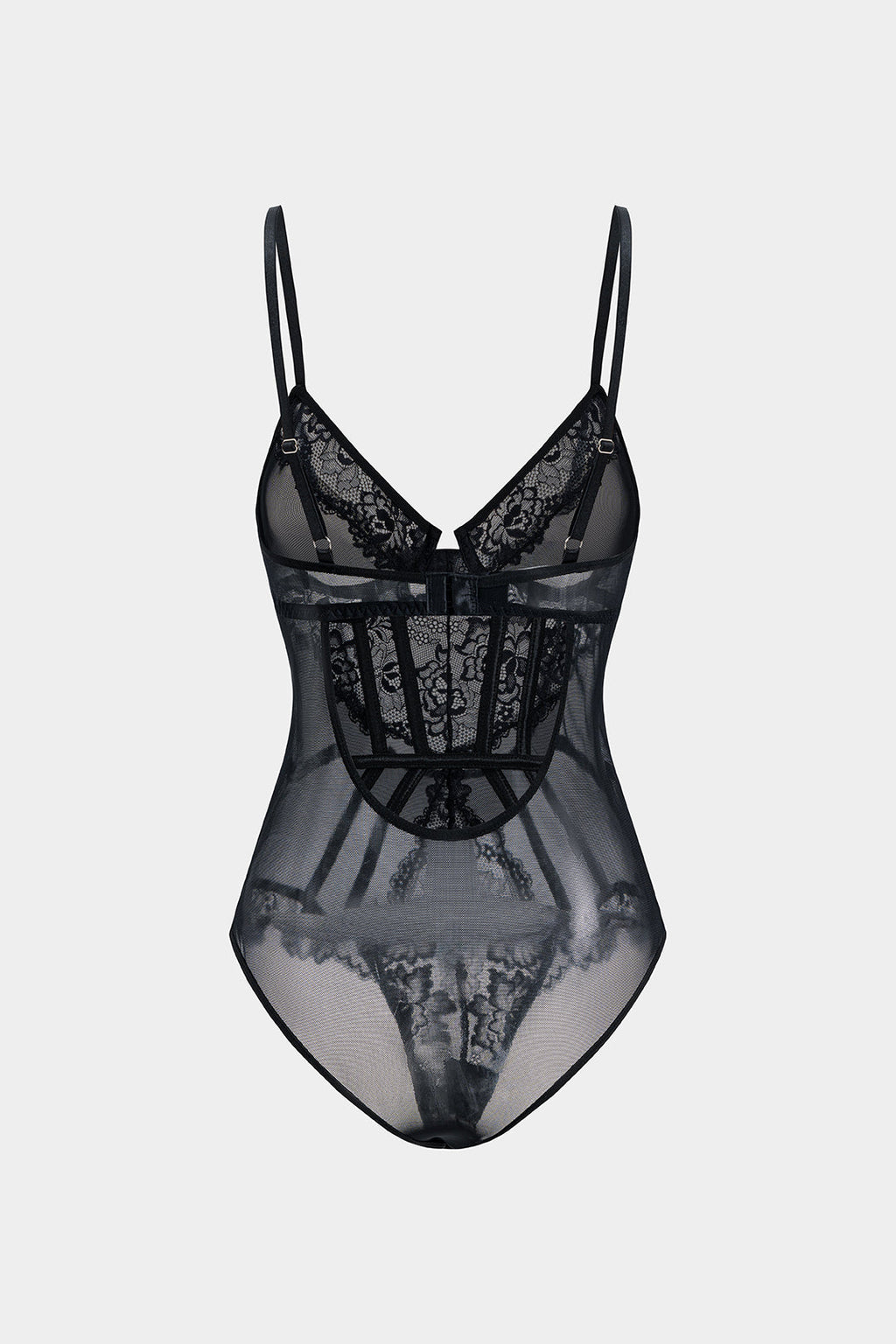 Κορμάκι-Κορσέ Από Τούλι Και Δαντέλα