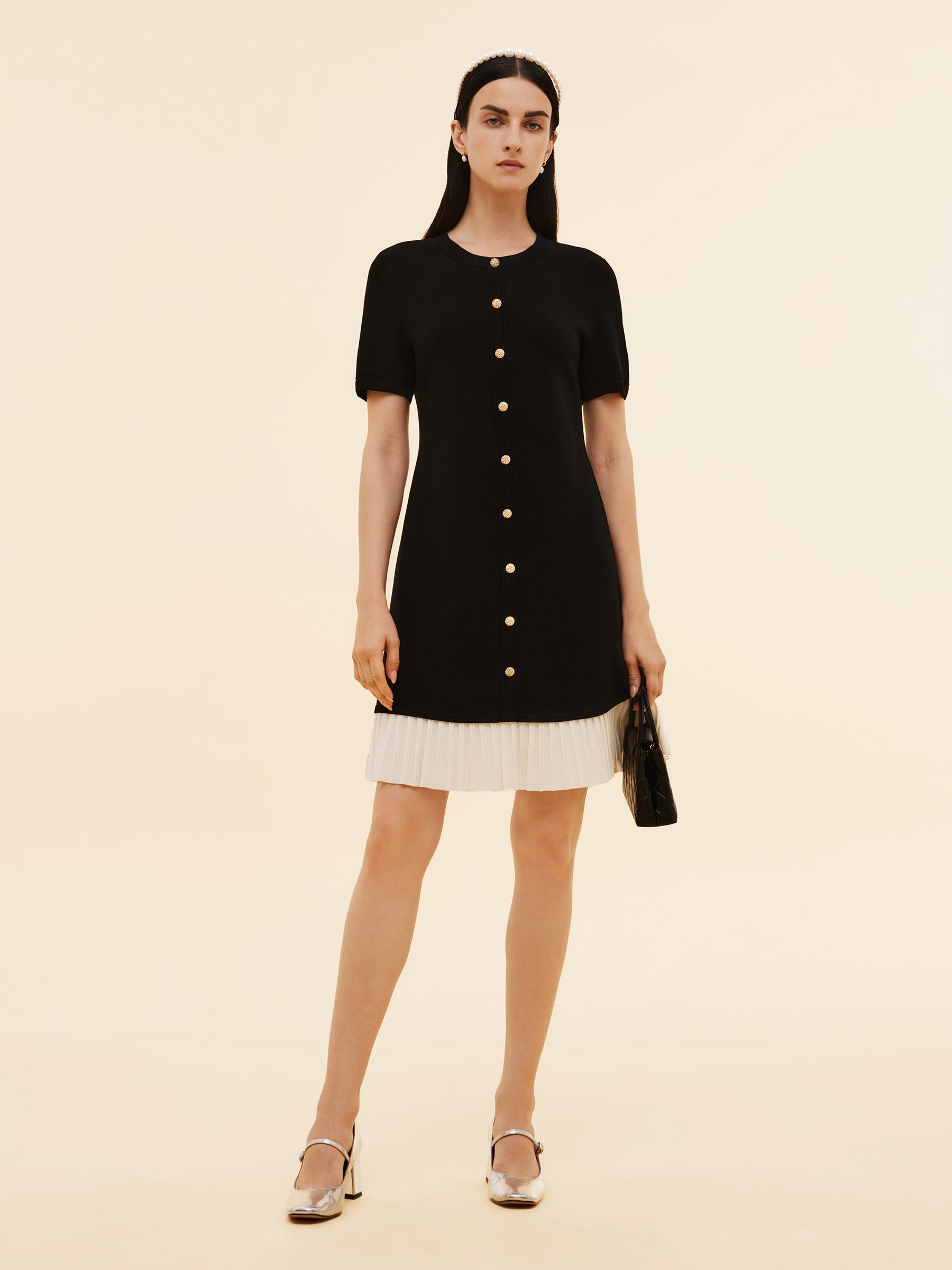 Γυναικείο Μίνι Φόρεμα Από Πλεκτό Ύφασμα Block