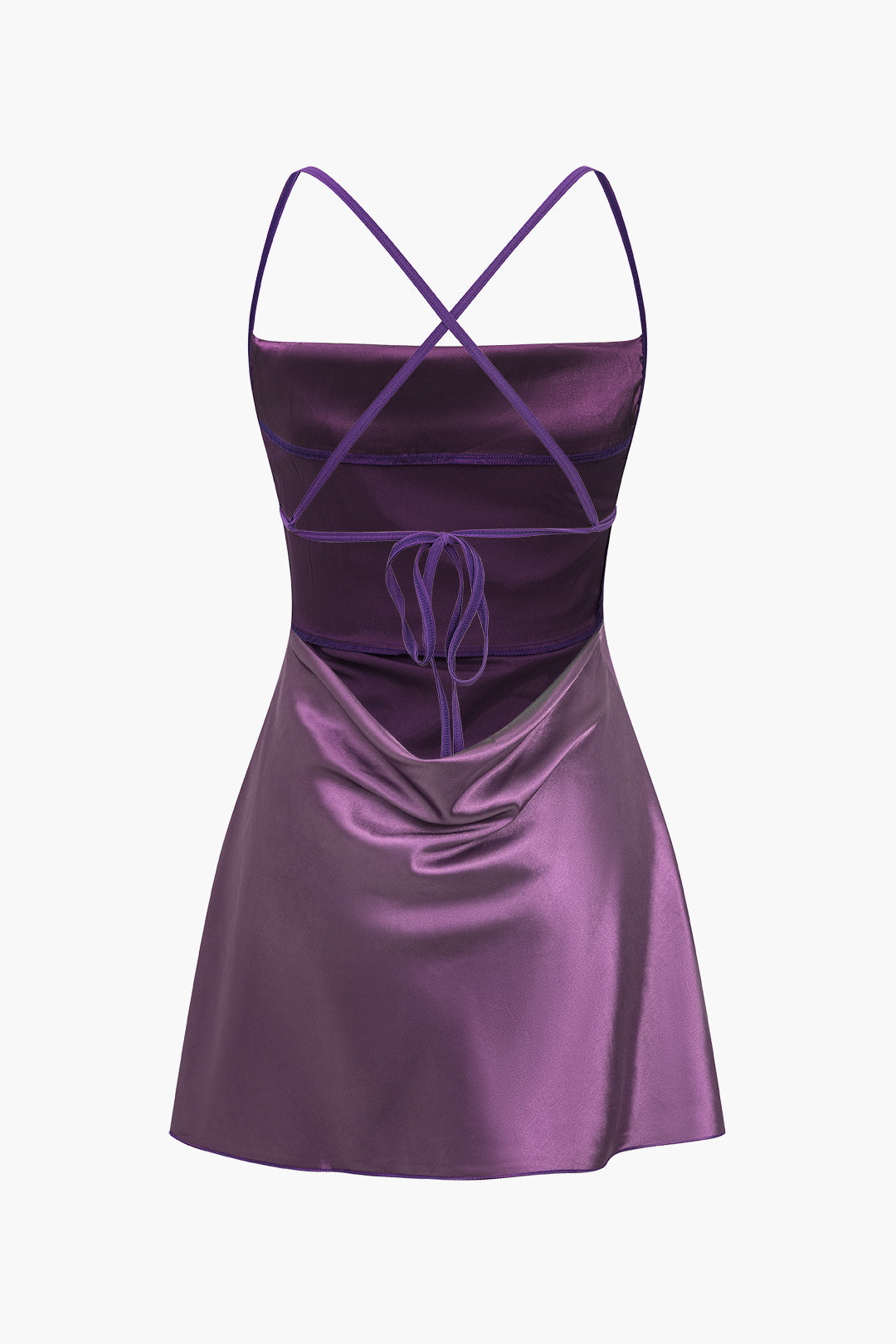 Σατέν Φόρεμα Με Δέσιμο Στην Πλάτη