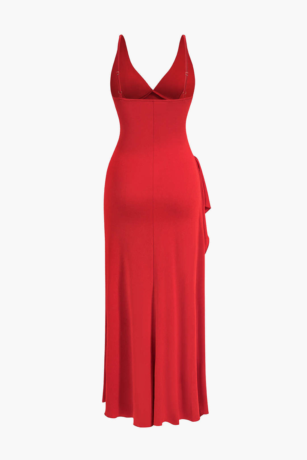 Βραδινό Φόρεμα Με Σούρες Και Σκίσιμο Στην Πλάτη Χωρίς Ραφές