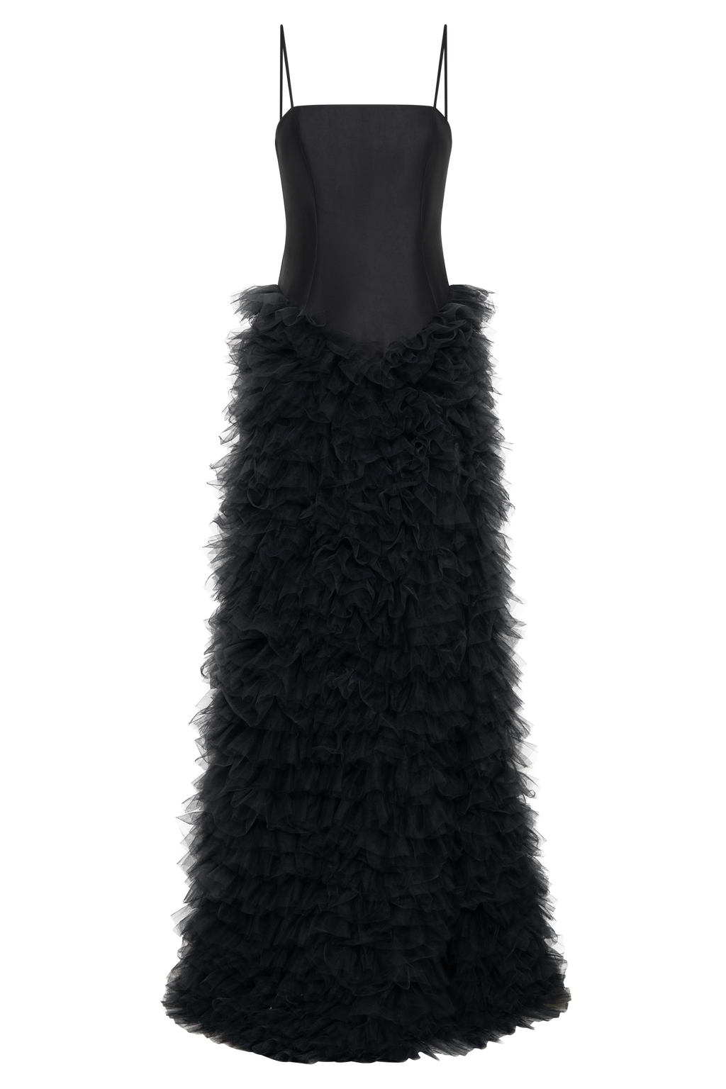 Φόρεμα Με Βολάν Και Στρώσεις Magnolia - Μαύρο