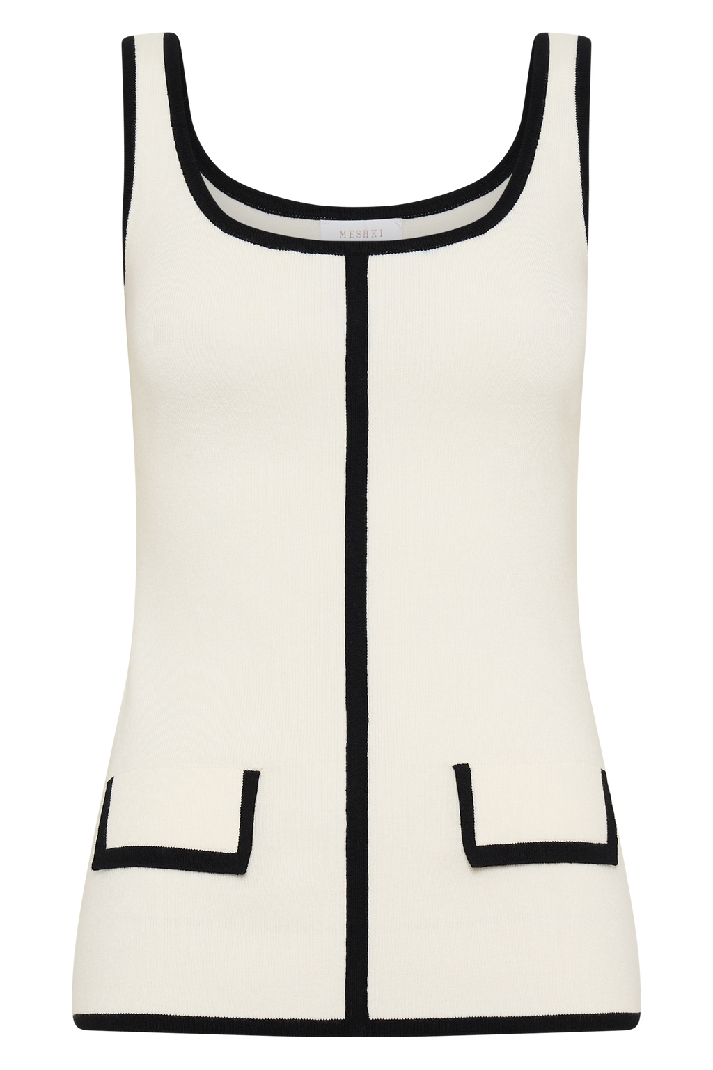 Πλεκτό Μπλούζα Becky Με Αντίθεση - Ιβουάρ Και Μαύρο