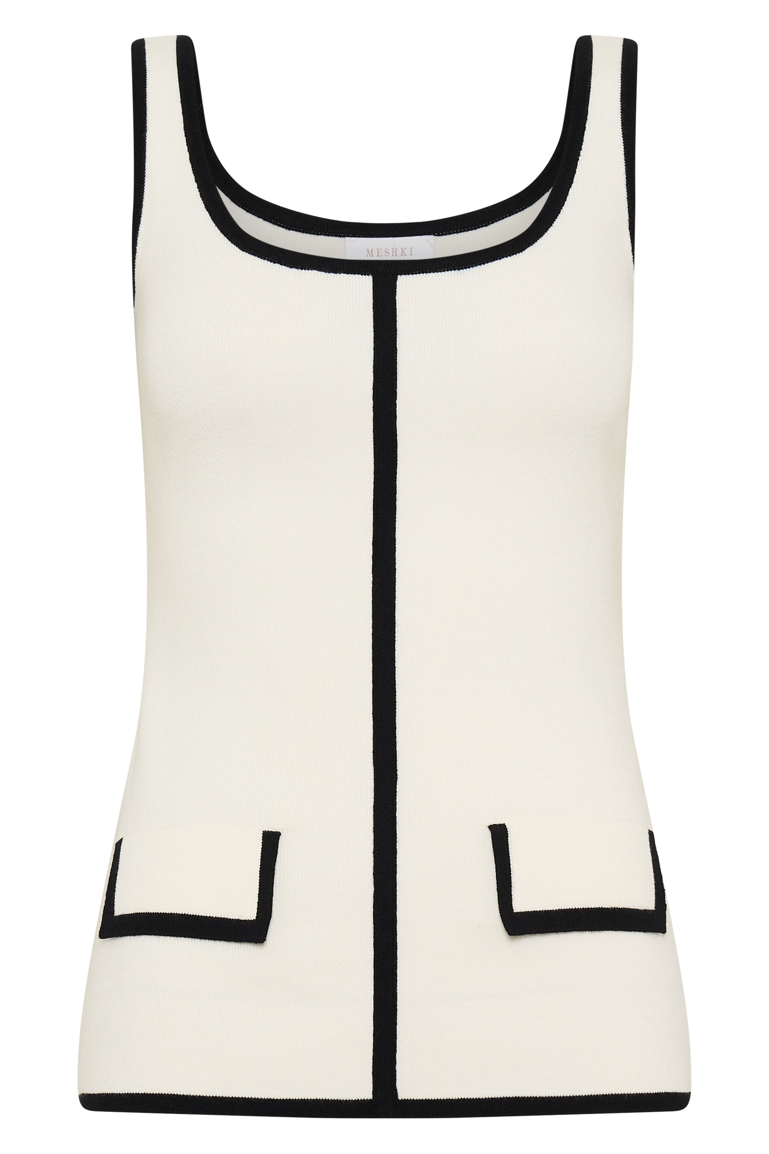 Πλεκτό Μπλούζα Becky Με Αντίθεση - Ιβουάρ Και Μαύρο