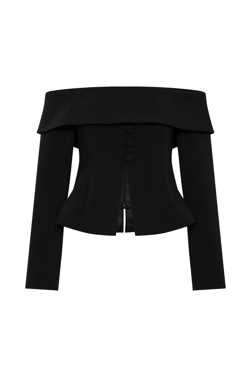 Μπουφάν Levaru Celene Με Έξω Ώμους - Μαύρο