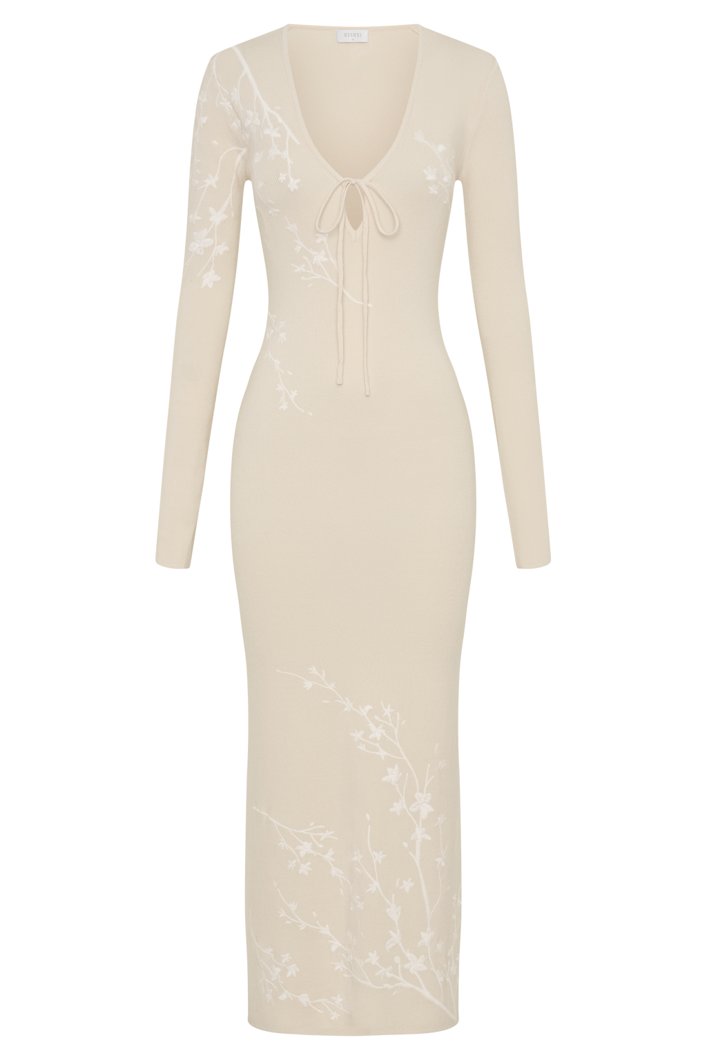 Φόρεμα Μίντι Με Κέντημα Mckenna - Κρεμ Και Ιβουάρ