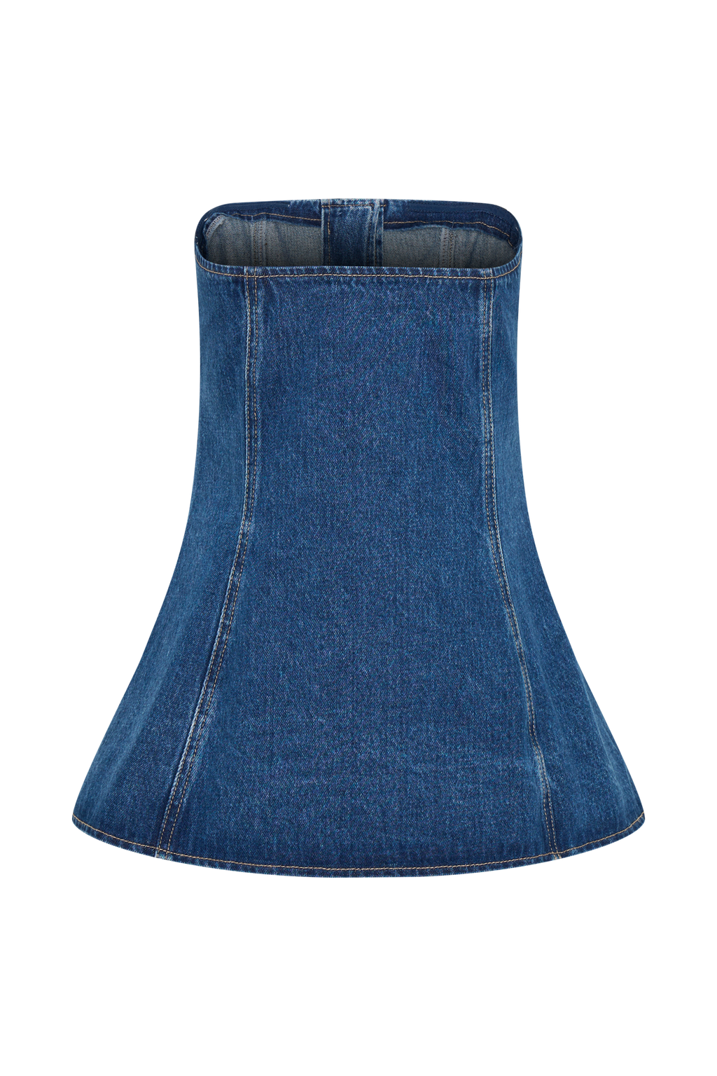 Lennox Στράπλες Μακρύ Ριγέ Μπλούζα Με Κουμπιά - Σκούρο Μπλε