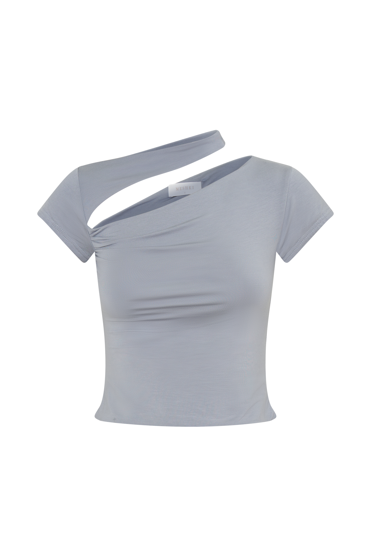 Aurelie Κοντομάνικο Μπλούζα Με Κοφτό Κούρεμα - Γκρι Σχιστόλιθος