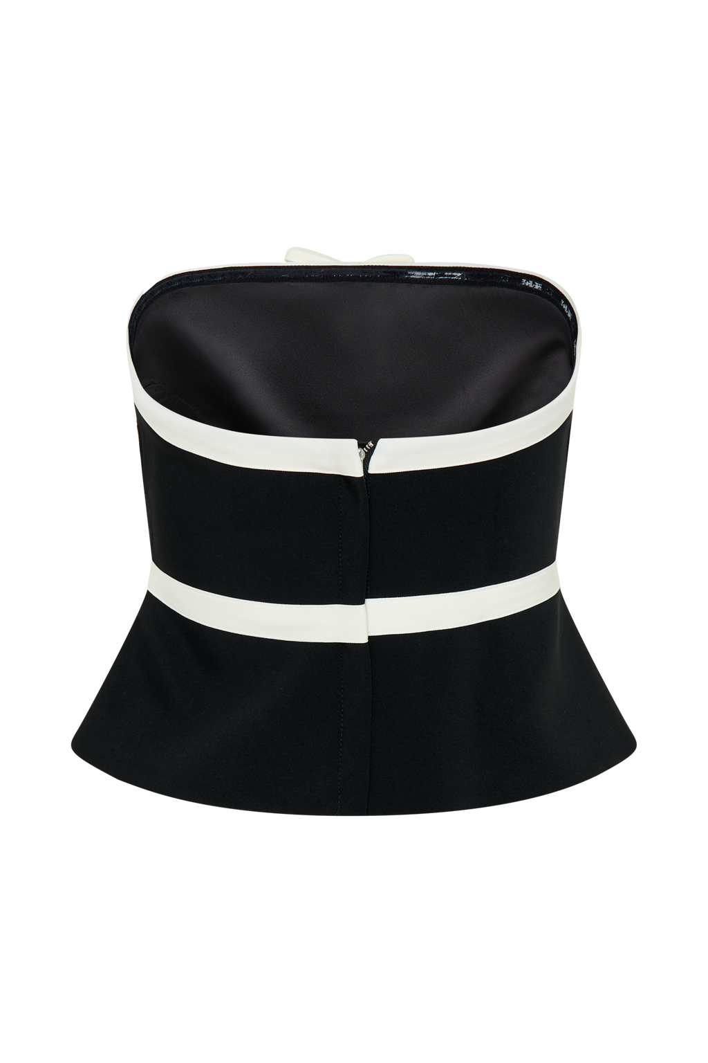 Aisha Στράπλες Τοπ Με Αντίθεση Και Φιόγκο - Ασπρόμαυρο