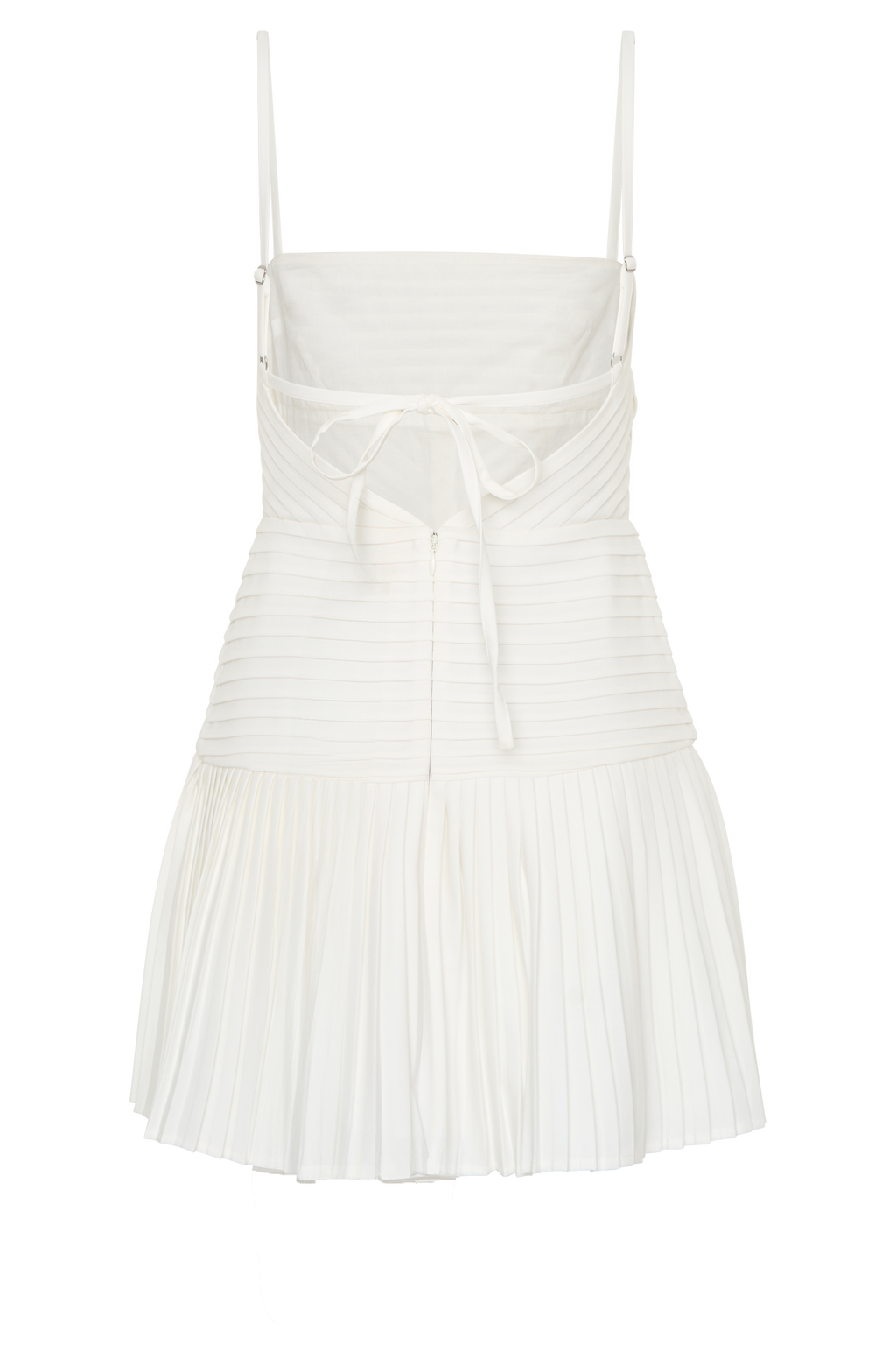 Μίνι Φόρεμα Rylee Με Πολλαπλές Πλισέ - Λευκό