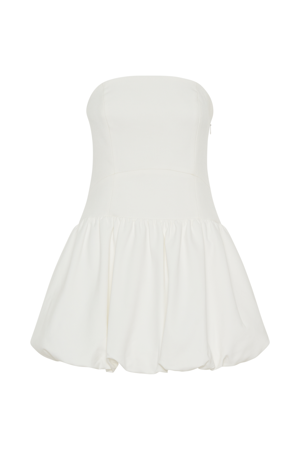 Μίνι Φόρεμα Clementina Με Στράπλες Φούσκα - Λευκό