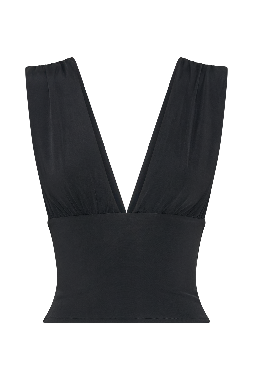 Kerrigan Slinky Lace Αμάνικο Μπλούζα - Μαύρο