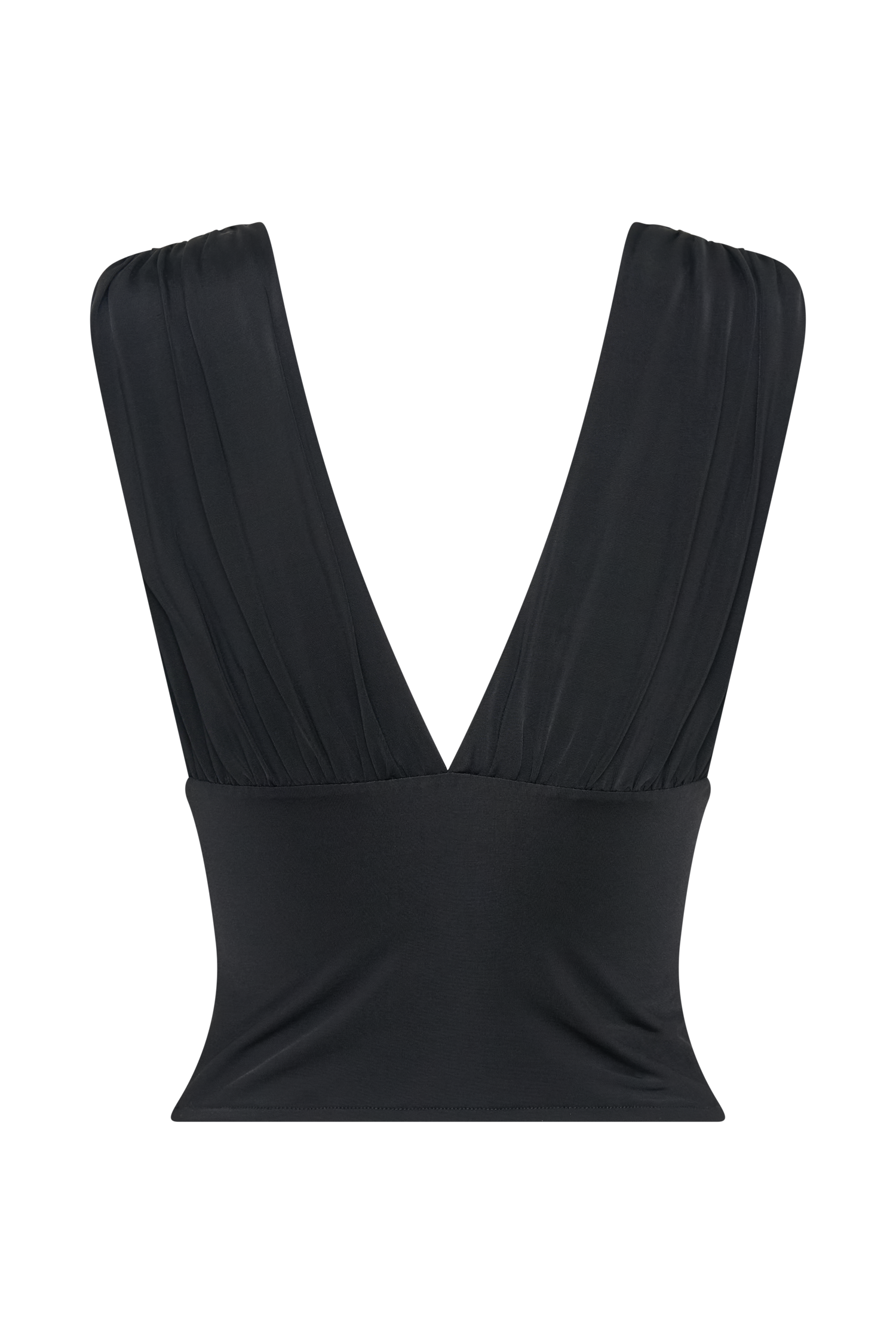 Kerrigan Slinky Lace Αμάνικο Μπλούζα - Μαύρο