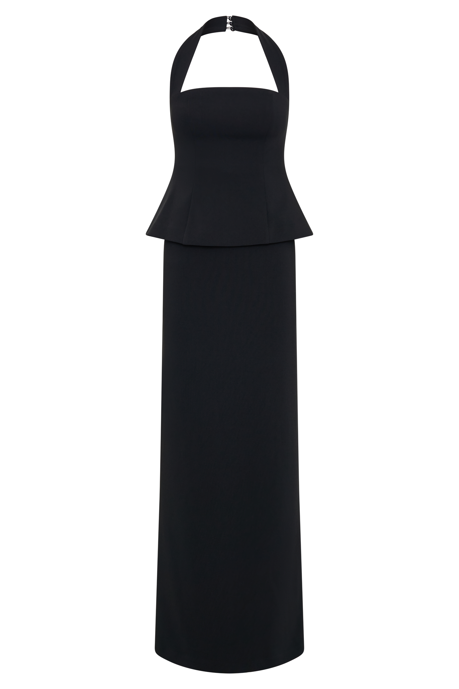 Φόρεμα Bertie Peplum Με Τιράντες Και Λαιμόκοψη - Μαύρο