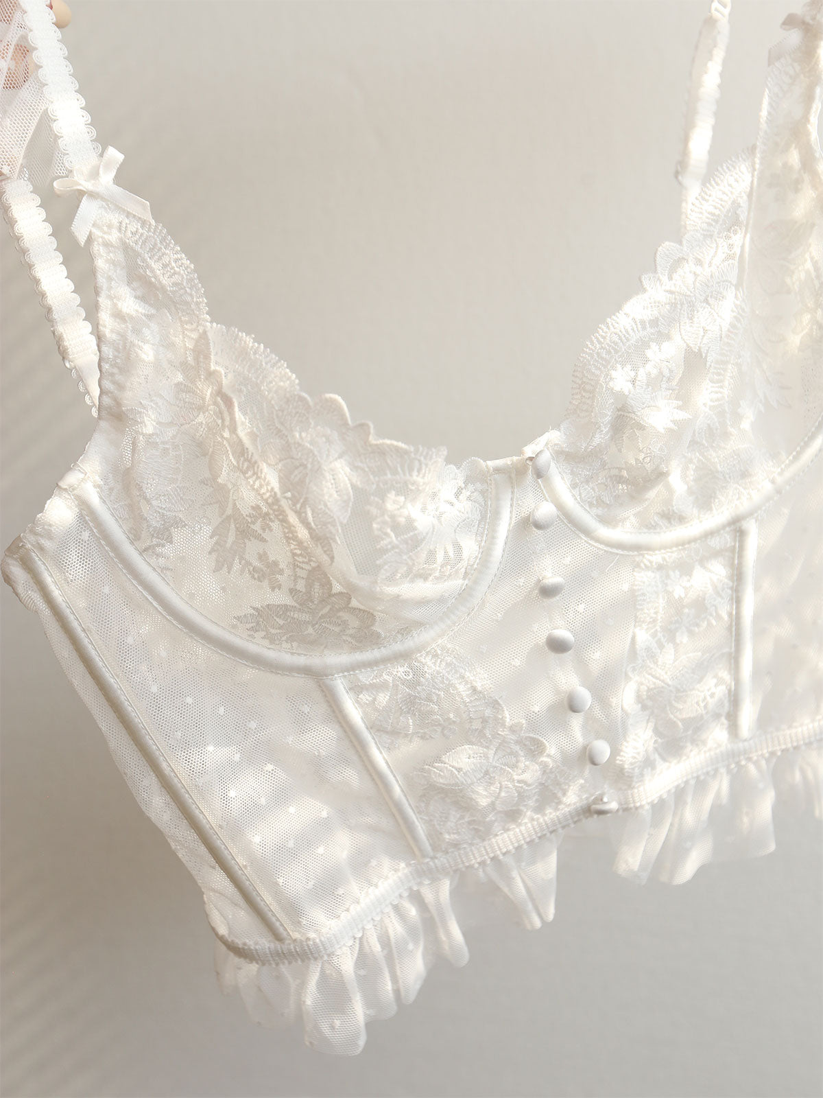 Κορσέ Με Φλοράλ Δαντέλα Και Πλεκτό Τοπ